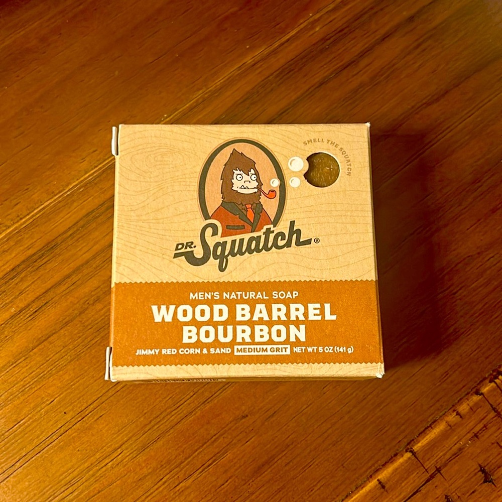 NWT Dr.Squatch Bar soap-Wood Barrel Bourbon
